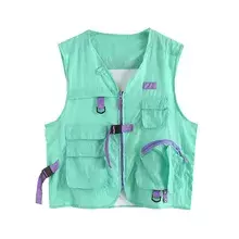Original Niche Design Women's Sleeveless Coat Multi-pocket Outdoor Loose Vest Jacket For Summer Spring - AliExpress