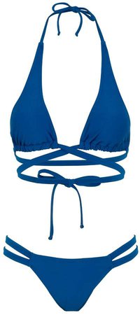 Mishi MinÃ3 - Anna Triangle-X Bikini Blue