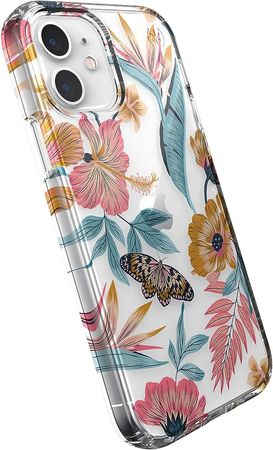 Amazon.com: Speck Products Presidio Edition iPhone 12, iPhone 12 Pro Case, Clear/Clear/Tropical Floral : Cell Phones & Accessories