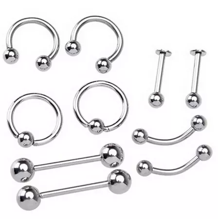 piercings piercing collection silver set