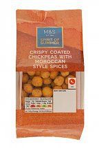 Crisps [Chips], Nuts & Snacks - Marks & Spencer (M&S) - Spirit Of Summer - Cripsy Coated Chickpeas with Moroccan Style Spices - UK - (2017)