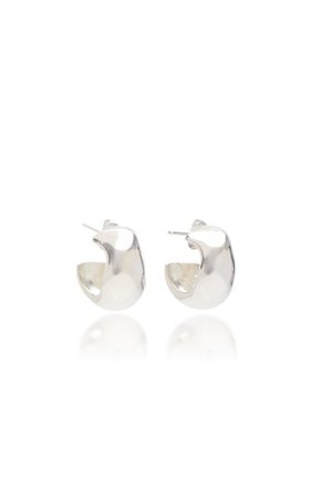 Celia Small Sterling Silver Hoop Earrings By Agmes | Moda Operandi