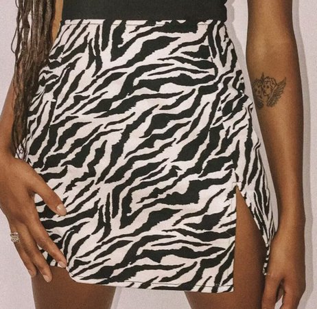 AliExpress Zebra Print Slit Skirt