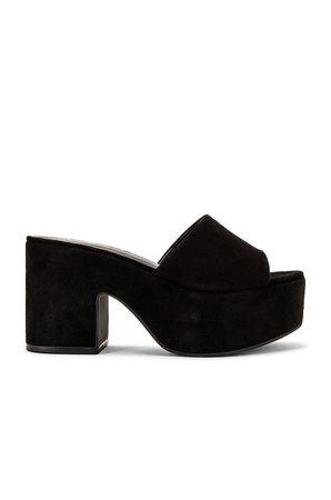Larroude The Miso Platform Sandal in Black | REVOLVE
