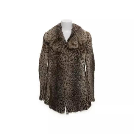 Fur Coat Leopard print rabbit fur biker jacket | Sellpy