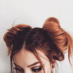 ginger space buns