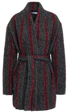 Circus Belted Striped Wool-blend Coat