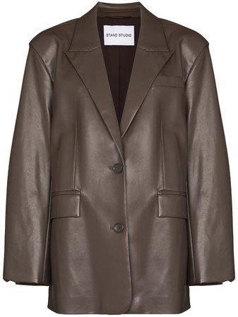 Shop STAND STUDIO Sylvia peak lapels oversized blazer with Express Delivery - FARFETCH