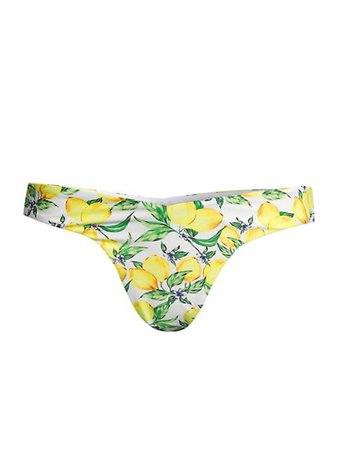 WeWoreWhat Delilah Lemon-Print Bikini Bottom | SaksFifthAvenue