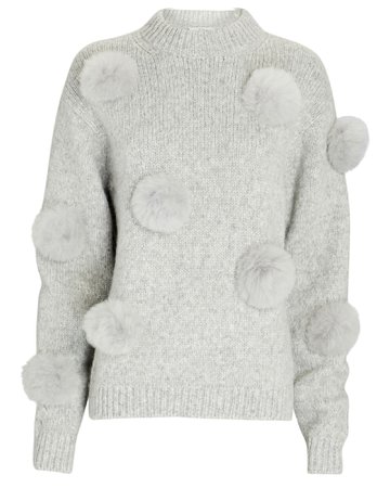 Tibi Alpaca Pom Pom Sweater | INTERMIX®