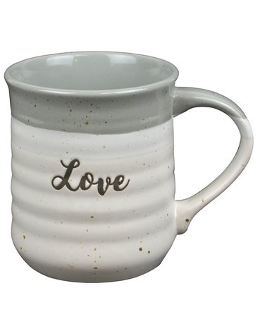 Enchante Gray Reactive Glaze Love Mug