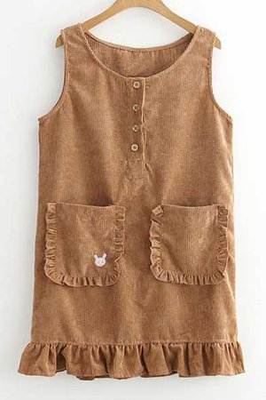 adorable-round-neck-buttons-ruffled-hem-mini-overall-dress-with-pockets_1514341188432.jpg (392×588)