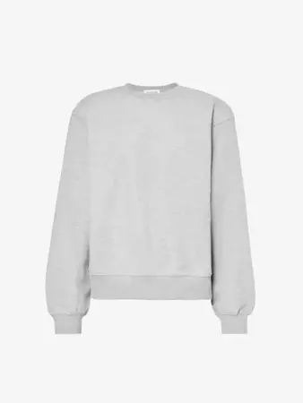 FRANKIE SHOP - Vanessa padded-shoulder cotton-jersey sweatshirt | Selfridges.com