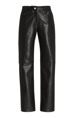 Vegan Leather Straight-Leg Pants By Brandon Maxwell | Moda Operandi