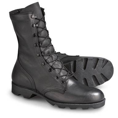 New U.S. Military Combat Boots, Black - 152144, Combat & Tactical Boots at Sportsman's Guide
