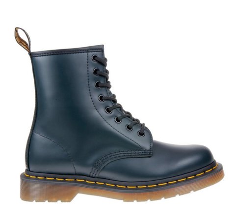 doc martens boots ankle blue teal navy leather