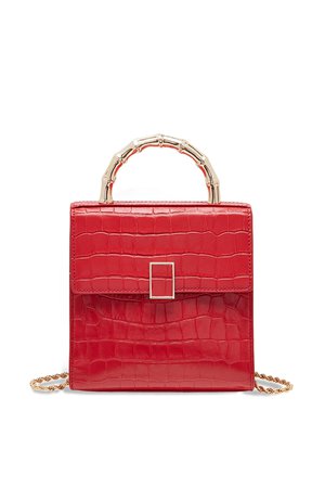 Red Tani Mini Square Crossbody Bag by Loeffler Randall for $55 | Rent the Runway