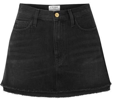 Le Mini Denim Skirt - Black
