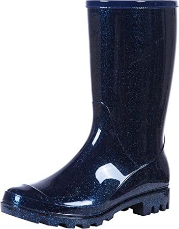 Amazon.com | Evshine Women's Mid Calf Rain Boots Waterproof Garden Shoes | Rain Footwear