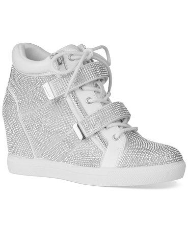 silver INC International Concepts INC Women's Debby Wedge Sneakers, Created for Macy's & Reviews - Athletic Shoes & Sneakers - Shoes - Macy's