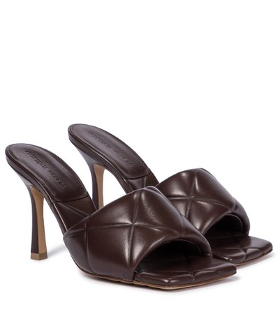 Bottega Veneta - BV Rubber Lido leather sandals | Mytheresa