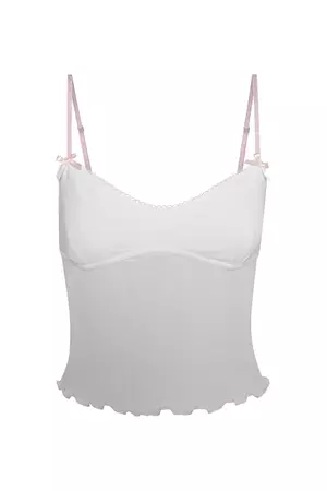 CHERIE TOP - WHITE/PINK – I.AM.GIA North America