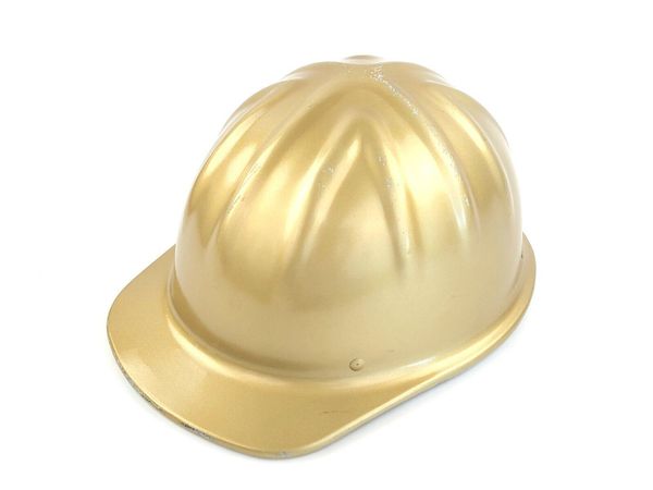 McDONALD T Aluminum Hard Hat Mine Safety Appliances Co Gold Color Vintage 1981 | eBay
