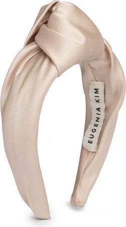 Maryn Champagne Satin Knot Headband | Nordstrom