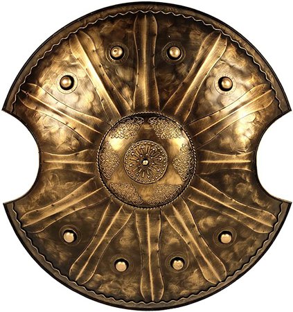Amazon.com: LOOYAR Antique Troy Trojan War Shield Ancient Greek Shield Handcrafted Metal Crafts for Knight Soldier Warrior Costume Battle Play Halloween Cosplay LARP Home Office Bar Lobby Wall Decoration : Clothing, Shoes & Jewelry