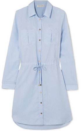 St Barths Cotton Mini Dress - Sky blue
