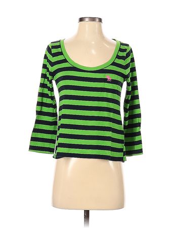 Abercrombie & Fitch Stripes Green Long Sleeve T-Shirt Size S - 71% off | thredUP