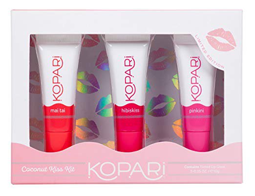 Amazon.com : Kopari Coconut Kiss Kit - Our Limited Edition Coconut Lip Balm Kit Contains 3 Sheer-Colored Glosses With 100% Organic Coconut Oil, Non GMO, Vegan, Cruelty Free, Paraben Free and Sulfate Free : Beauty
