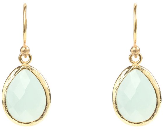 mint and gold earrings