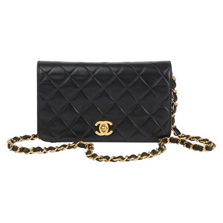 2001 Chanel Black Quilted Lambskin Mini Flap Bag For Sale at 1stdibs