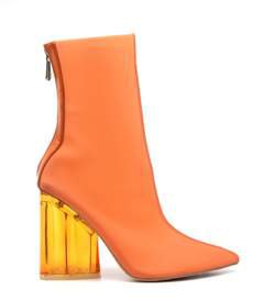 Cape Robbin | Birthday Suit Chunky Block High Heel Zipper Ankle Boots | Flashybox