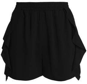 Ruffle-trimmed Crepe Shorts
