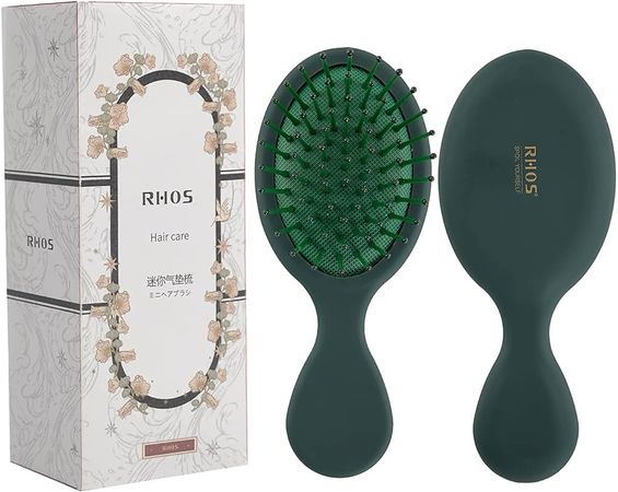 Amazon.com : RHOS Mini Travel Hair Brush for Women/Men/Kids - Pocket Detangler Brush for Wet and Dry Hair - Travel Size Paddle Brush for Detangling- For All Hair Types (1 Pack-Green) : Beauty & Personal Care