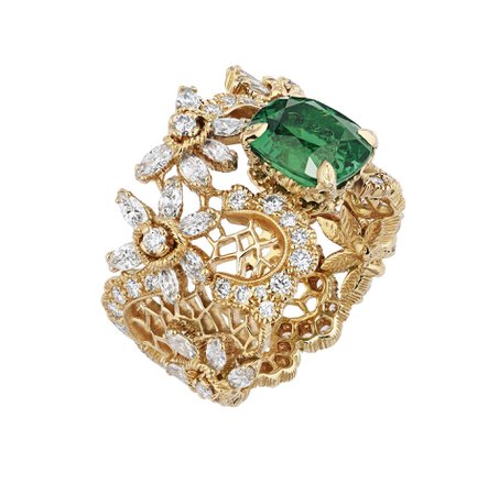 Dior, Emerald and diamond ring