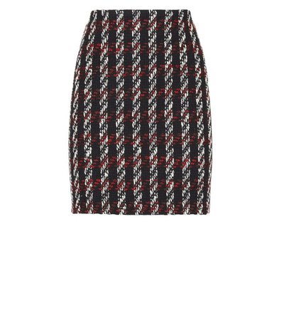 Black Textured Check Mini Skirt | New Look