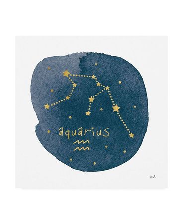 Trademark Global Moira Hershey Horoscope Aquarius Canvas Art - 15.5" x 21" - Macy's