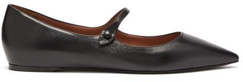 Hermione Leather Mary Jane Flats - Womens - Black