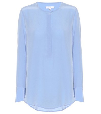 Henley silk blouse