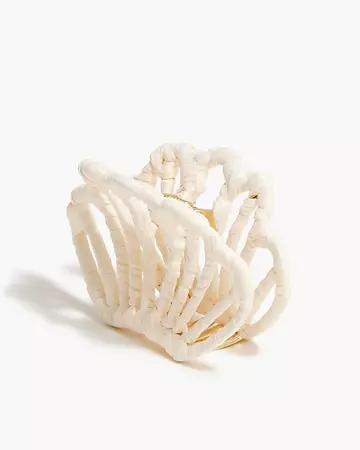 Factory: Wrapped Straw Claw Hair Clip For Women