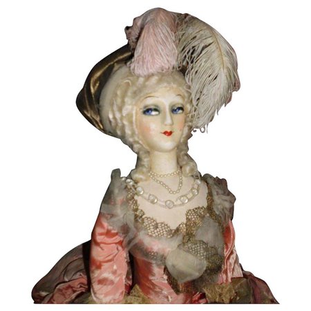 40" Fashion French Boudoir Doll, RARE 1920 Marie Antoinette : Guilty Pleasures | Ruby Lane