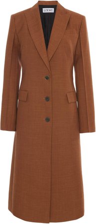Loewe Peaked Wool Overcoat Size: 34