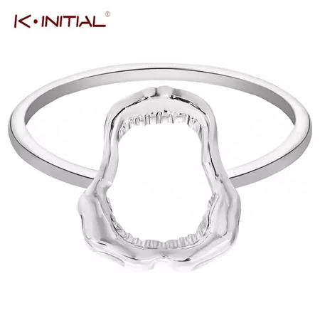 Kinitial Chic Shark Tooth Skull Rings Hell Demon Mouth Goth Emo Fancy Dress Finger Ring for Women Teen Girls Best Jewelry-in Rings from Jewelry & Accessories on Aliexpress.com | Alibaba Group