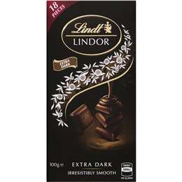 Lindt Lindor Chocolate Block 60% Dark 100g block | Woolworths