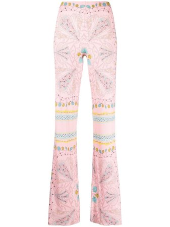 Emilio Pucci shell-print trousers pink & blue 1HJT011H747 - Farfetch