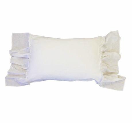 Double Ruffle Standard Sham White- Dorm Pillows | Dorm Decor