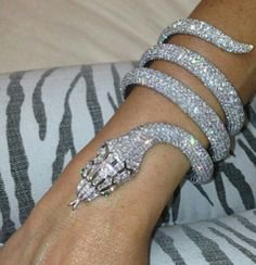 diamond snake bracelet , Haute joaillerie